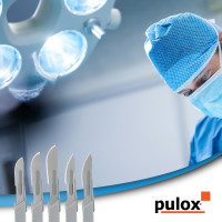 Pulox Einweg Skalpelle - 10x Medizinisches Skalpell #24 - Einzeln steril verpackt