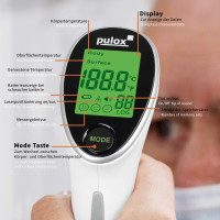 pulox Infrarot 2-in-1 Fieberthermometer Oberflächenthermometer