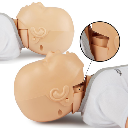 Pulox Practi-Baby - Reanimationspuppe Trainingspuppe mit Gesichtsmaske, 4 Luftbeuteln und Tragetasche