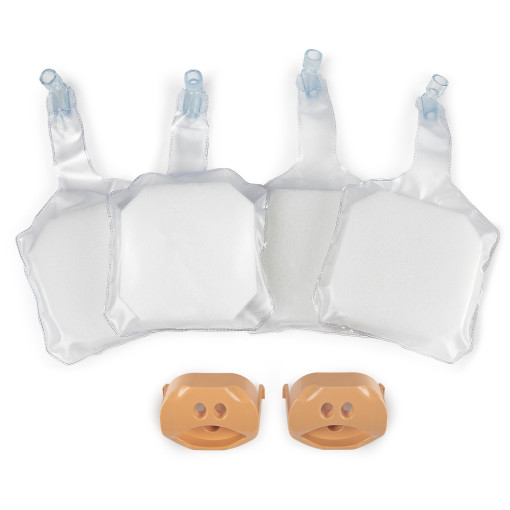 Pulox Practi-Baby - Reanimationspuppe Trainingspuppe mit Gesichtsmaske, 4 Luftbeuteln und Tragetasche