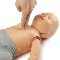 Pulox Practi-Baby - Reanimationspuppe Trainingspuppe mit Gesichtsmaske, 4 Luftbeuteln und Tragetasche