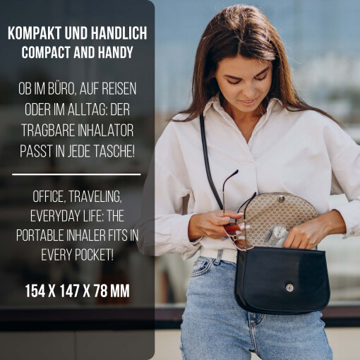 Pulox IN-100 Inhalator - Elektrischer Nebulizer Vernebler, wiederaufladbar für Kinder & Erwachsene