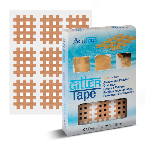 AcuTop - Gittertape, Akupunkturtape - versch. Größen & Farben -  Typ A - Beige