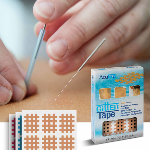 AcuTop - Gittertape, Akupunkturtape - versch. Größen & Farben -  Typ A - Beige