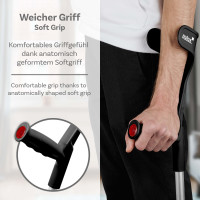 2x Krücken Klassiker (Paar) - Ossenberg Gehhilfen Unterarmgehstützen in Schwarz