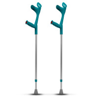 2x Krücken Klassiker (Paar) - Ossenberg Gehhilfen Unterarmgehstützen in Türkis