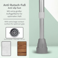 2x Krücken Klassiker (Paar) - Ossenberg Gehhilfen Unterarmgehstützen in Grau