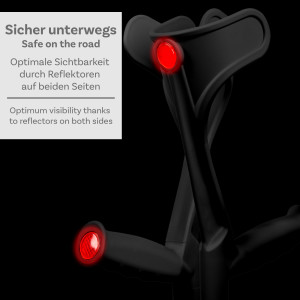 Krücke Klassiker 140 Kg Unterarmgehstütze von Ossenberg mit Ergo Softgriff Gehhilfe Pulox-Design Schwarz