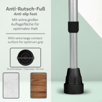 1x Krücke Klassiker - Ossenberg Unterarmgehstütze Gehhilfe in Schwarz