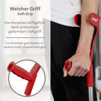 1x Krücke Klassiker - Ossenberg Unterarmgehstütze Gehhilfe in Rot