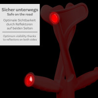 Einzelne Krücke Rot Klassiker 140 Kg Unterarmgehstütze von Ossenberg mit Ergo Softgriff Gehhilfe