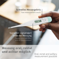Pulox Digitales Fieberthermometer mit LCD-Display - Oral, rektal und axillar