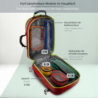 Pulox Erste Hilfe Rucksack - Großer Notfallrucksack in Rot aus stabiler Plane