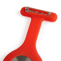 Pulox Schwesternuhr mit Pulsskala & Sekundenzeiger - Set mit 1x Quarzuhr und 6 Silikonhüllen mit Anstecknadel