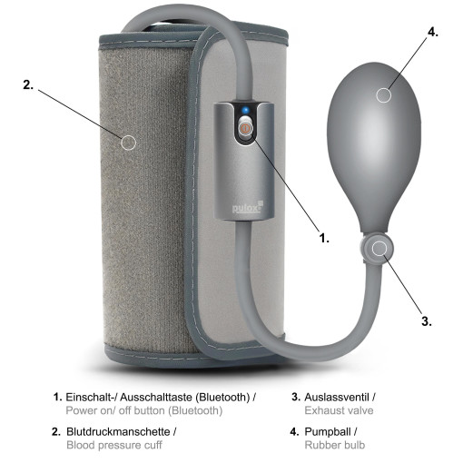 Pulox by Viatom AirBP Blutdruckmessgerät mit Bluetooth und iOS Android App
