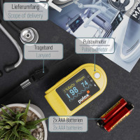Pulox PO-200A Solo Pulsoximeter mit Alarm und Pulston Gelb