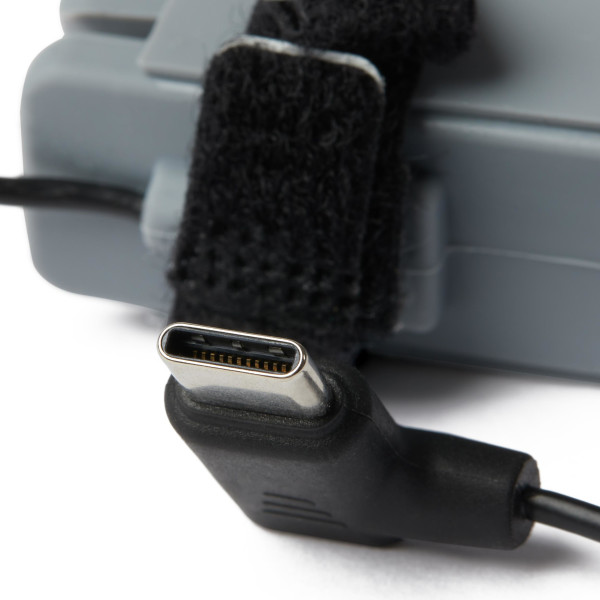 pulox - SpO2-Fingersensor Adult (für Erwachsene) - ESB0059 - für PO-400 & SAS-500 - USB C - Zuleitung: 30 cm - Schwarz/Grau