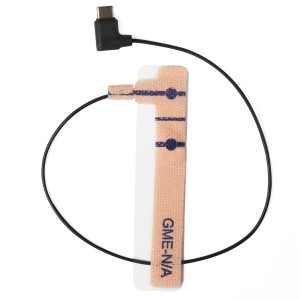 pulox - SpO2-Fingersensor "Neonatal-Adult" (selbstklebend) - 2.3.10.00032 - für PO-400 & SAS-500 - USB C - Zuleitung: 30 cm - Schwarz/Beige