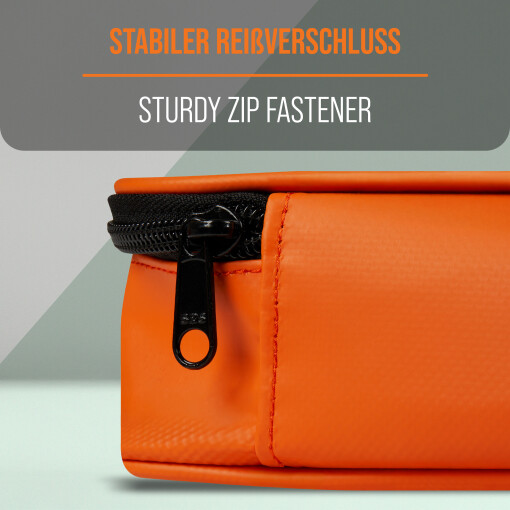 Pulox Modultasche Orange 31 x 19 x 5 cm mit Klarsichtfenster und Klett
