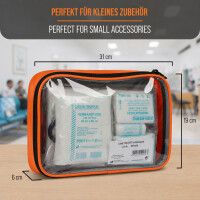 Pulox Modultasche Orange 31 x 19 x 5 cm mit Klarsichtfenster und Klett