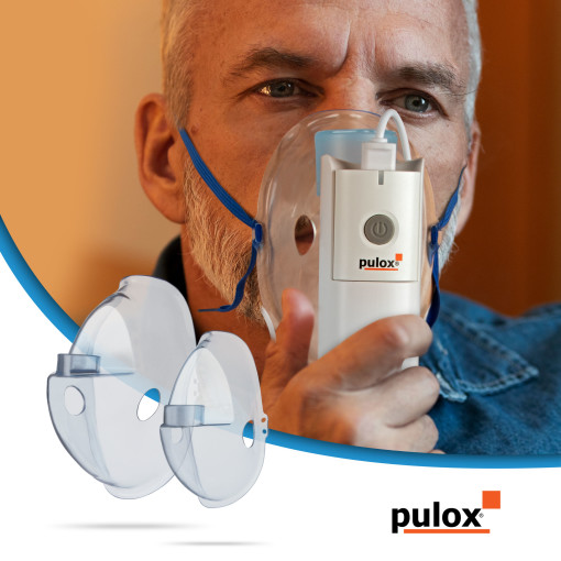 Pulox - Masken für IN-200 Vapo - 1x Erwachsene & 1x Kinder - Blau/Transparent