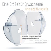 Pulox - Masken für IN-200 Vapo - 1x Erwachsene & 1x Kinder - Blau/Transparent