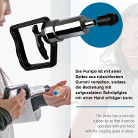 Pulox Vakuum-Pumpe - Ersatzteil für Schröpfgläser-Koffer-Set - Ersatzpumpe