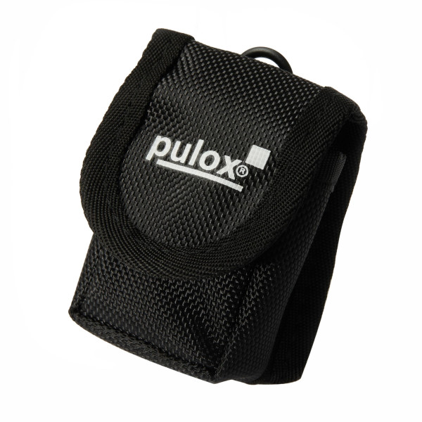 pulox - Nylontasche für Fingerpulsoximeter mit Klettverschluß und Gürtelschlaufe - Schwarz