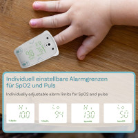 Pulox PO-235 - Finger-Pulsoximeter für Kinder mit Alarm in Weiß