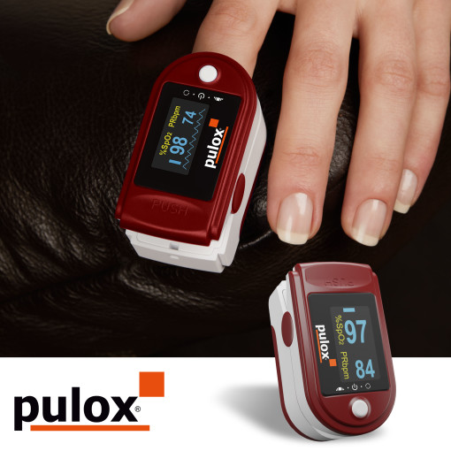 Pulox PO-200 Solo Pulsoximeter rot