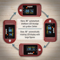 Pulox PO-200 Solo Pulsoximeter rot