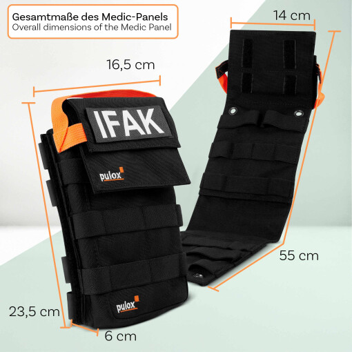 Pulox IFAK Tasche - Molle kompatibele taktische Erste Hilfe Pouch - Leer