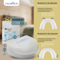 Snorflex - Anti-Schnarchschiene - inkl. Aufbewahrungsbox & 100 x Gummibänder - Transparent