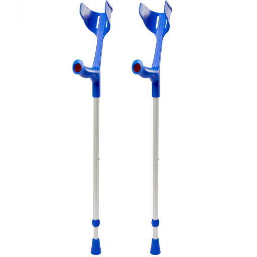Pulox Magic-Soft - Krücken mit Soft-Grip bis max. 130 kg, Paar (2 Stk.) in Enzianblau