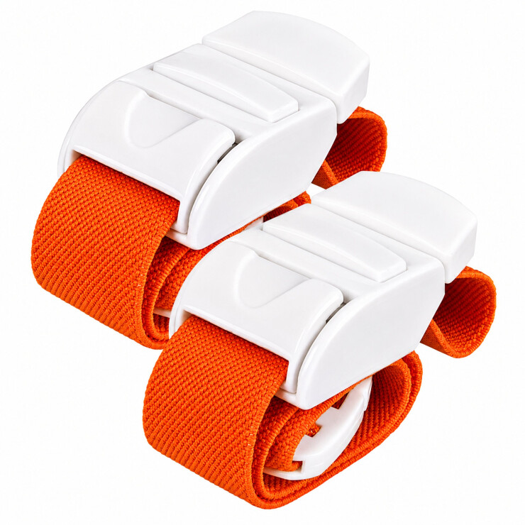 Pulox 2er-Set Venenstauer - 2x Professioneller medizinischer Tourniquet – Orange
