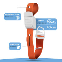 Pulox 2er-Set Venenstauer - 2x Professioneller medizinischer Tourniquet – Orange