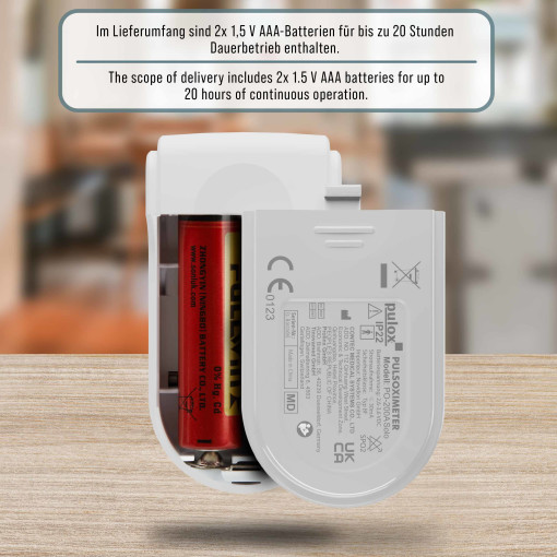 Pulsoximeter Pulox PO-200A Solo mit Alarm und Pulston Grau