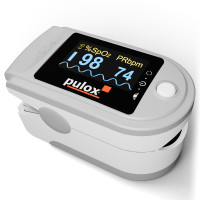 Pulsoximeter Pulox PO-200A Solo mit Alarm und Pulston Grau