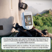 Pulsoximeter Pulox PO-200A Solo mit Alarm und Pulston Grau