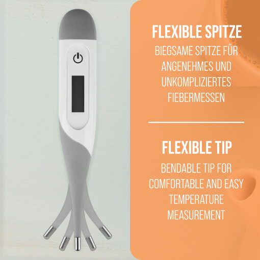 Pulox DT-15 Digitales Fieberthermometer - Flexible Spitze, LCD-Display, akustisches Signal