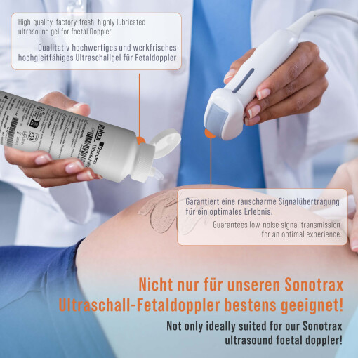 Pulox Sonotrax Ultraschallgel 250ml - Fetal-Doppler Übertragungsgel - Sonographie Gel