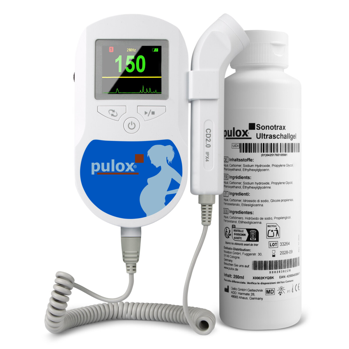 Pulox Sonotrax C - Fetal Doppler inkl. 2 box