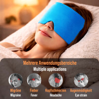 Pulox HC-20 Kühl-Maske - Migräne-Maske Kühlhaube zur Kältetherapie gegen Kopfschmerzen
