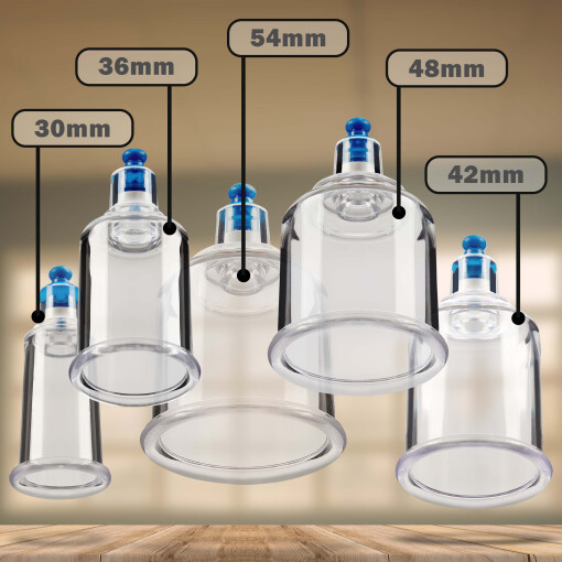 Pulox Ersatz-Schröpfglas 54 mm aus Kunststoff für Schröpfgläser-Koffer