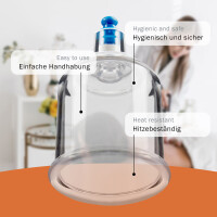 Pulox Ersatz-Schröpfglas 54 mm aus Kunststoff für Schröpfgläser-Koffer