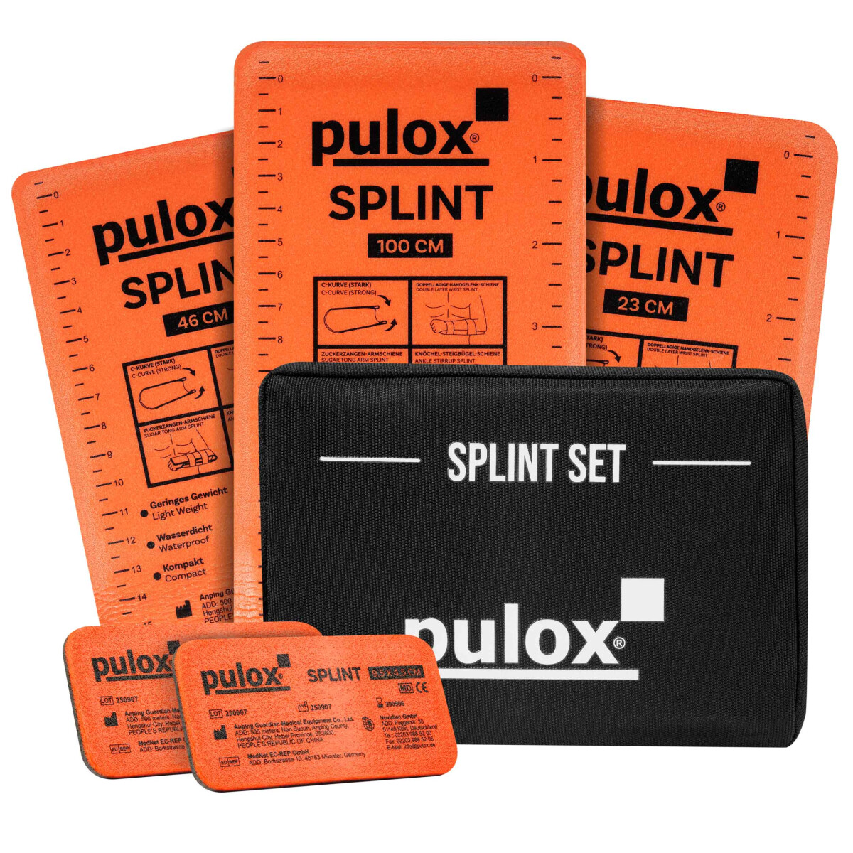 Pulox Splint Set - 5 Erste-Hilfe-Schiene box