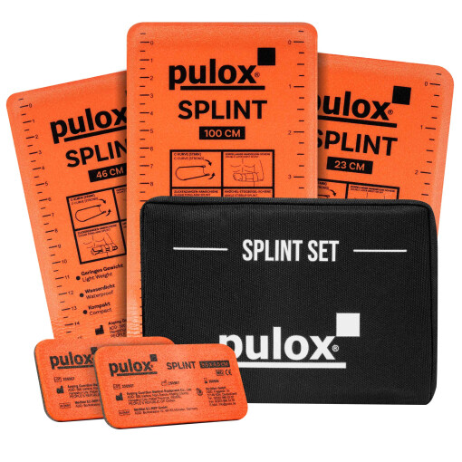 Pulox Splint Set - 5 Erste-Hilfe-Schienen zur Immobilisation, Stabilisierung und Fixierung im Notfall
