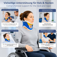 Pulox Cervicalstütze - Immobilisierende verstellbare Halskrause Nackenstütze für Erwachsene