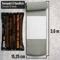 Pulox Notfallverband Trauma-Bandage – Steriler Druckverband zur Blutstillung, Israeli Bandage