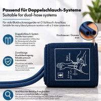 Pulox Blutdruckmanschette 15-24 cm – Universal Doppelschlauch Manschette für Oberarm